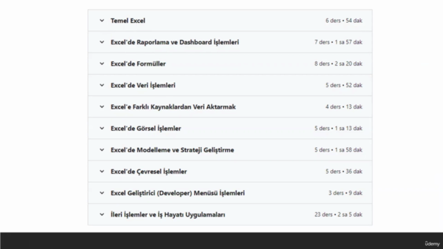 Excel - Temelden Uzmanlığa (FULL Paket) – Screenshot 2