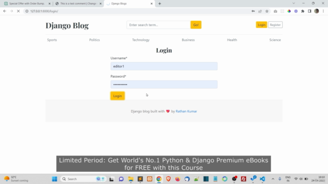 Python Django Basics To Advanced | Complete Blog Application – Screenshot 3