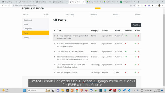 Python Django Basics To Advanced | Complete Blog Application – Screenshot 4