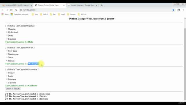 create python django Quiz MCQ app download source code 2023 – Screenshot 3