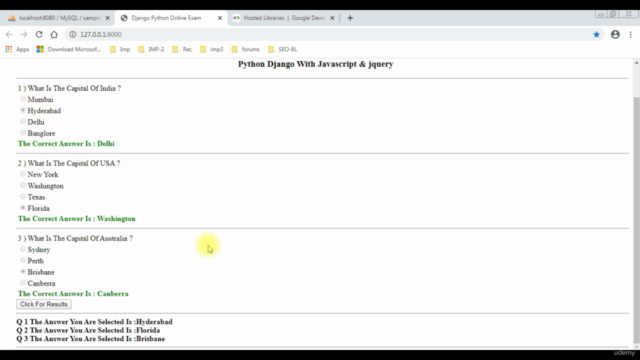 create python django Quiz MCQ app download source code 2023 – Screenshot 4