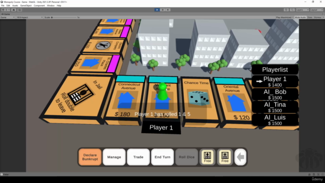 Unity Game Tutorial: Monopoly 3D - Board Game - Screenshot_02