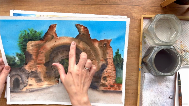 Granulating Watercolor Technique: Paint Vintage Architecture – Screenshot 2