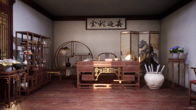 Creating a Traditional Chinese Room Environment in UE5 - Screenshot_01