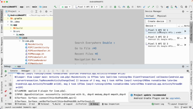 Android-WebRTC视频通话 – Screenshot 2