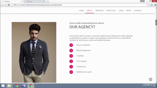 Learn & build a modern responsive website for themeforest – Screenshot 2