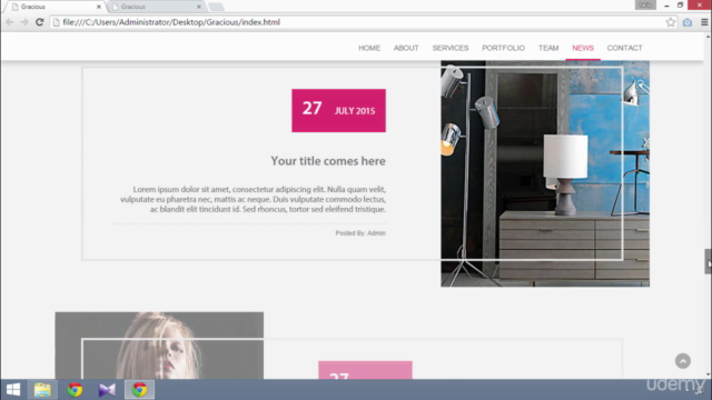Learn & build a modern responsive website for themeforest – Screenshot 3