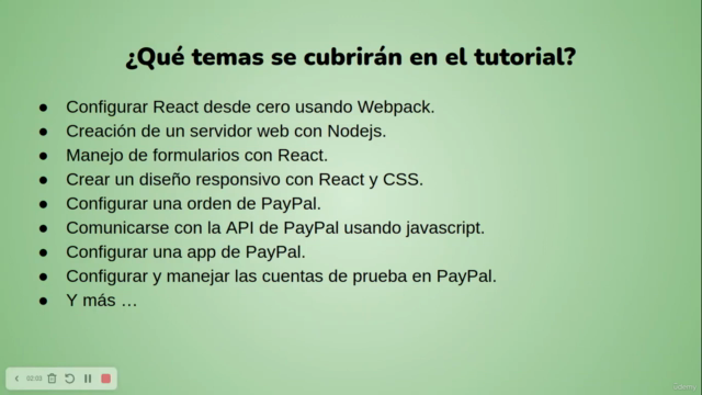 Crea una web app con React y PayPal paso a paso – Screenshot 1