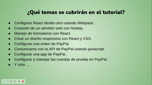 Crea una web app con React y PayPal paso a paso – Screenshot 2