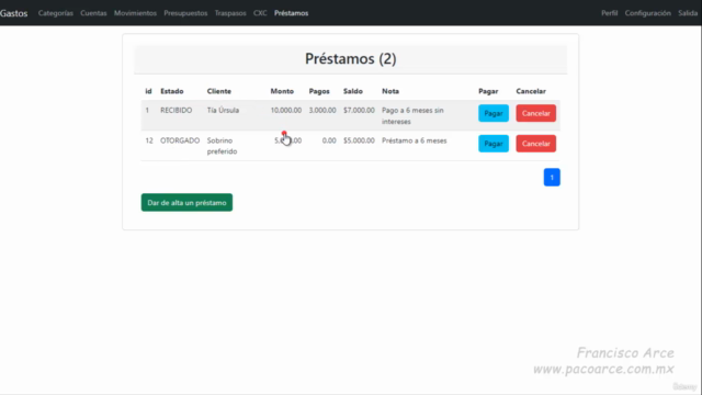 Crear un sistema de control de gastos con el patrón MVC – Screenshot 4
