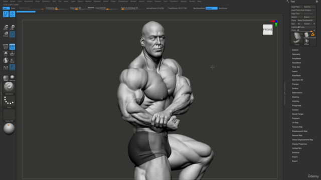 Advance Zbrush Bodybuilder Anatomy Tutorial – Screenshot 2