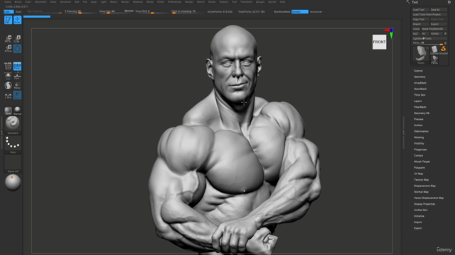 Advance Zbrush Bodybuilder Anatomy Tutorial – Screenshot 3