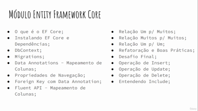 Curso Entity Framework Core C# e Bônus – Screenshot 3