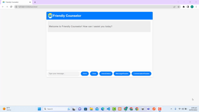 Building Chatbots: ChatGPT API, HTML, CSS AND JS – Screenshot 1