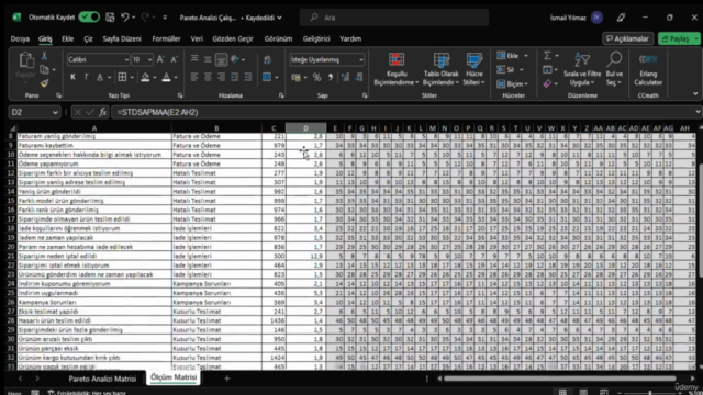 Pareto Analizi – Screenshot 3