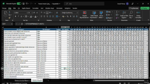 Pareto Analizi – Screenshot 4