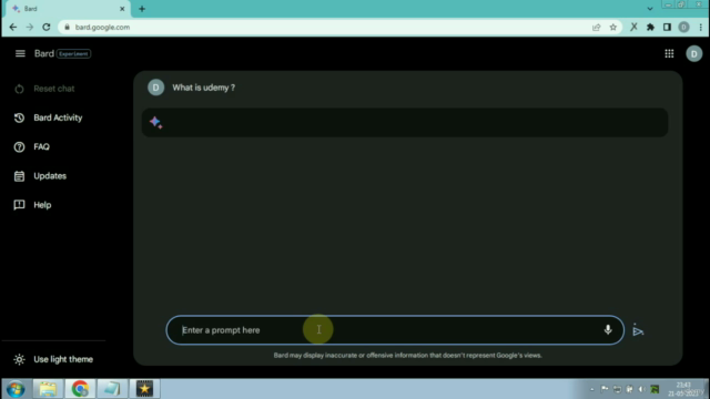 Fundamental Course in Chatbot Technology and Google Gemini – Screenshot 1
