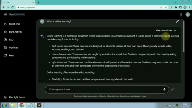 Fundamental Course in Chatbot Technology and Google Gemini – Screenshot 2