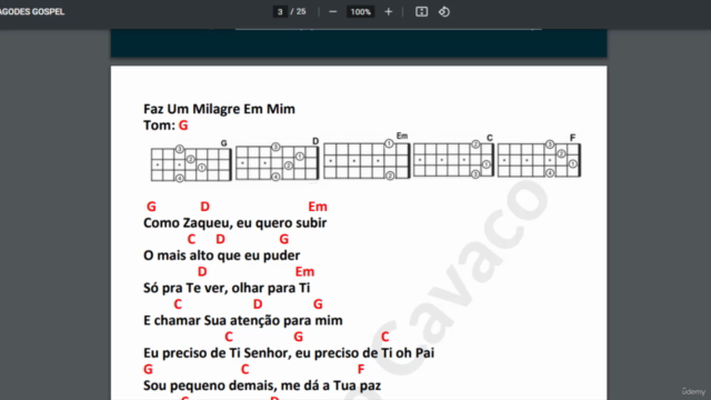 Curso de Cavaquinho Prático. Video Cifras de Músicas GOSPEL – Screenshot 4