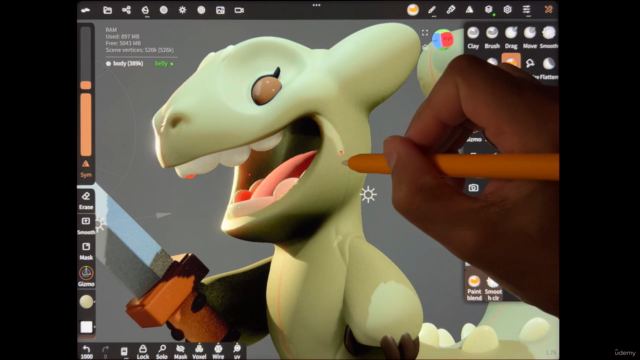 3D Character Modeling Tutorial in Nomad Sculpt – Screenshot 3