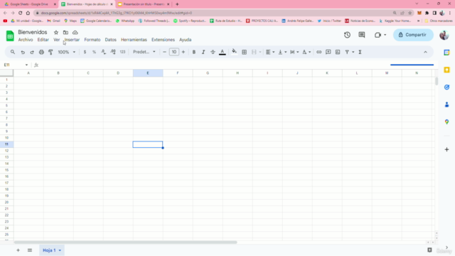 Conceptos basicos de Google Sheets – Screenshot 1