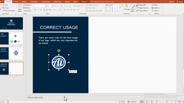 Designing a Brand Style Guide in PowerPoint – Screenshot 1