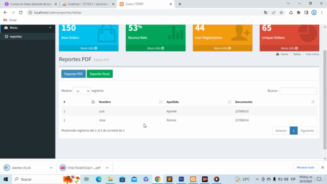 Crea reportes pdf en php con TCPDF y MySQL – Screenshot 2