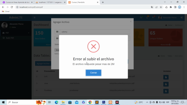 Como subir archivos pdf con php y guardarlos en MySQL – Screenshot 4