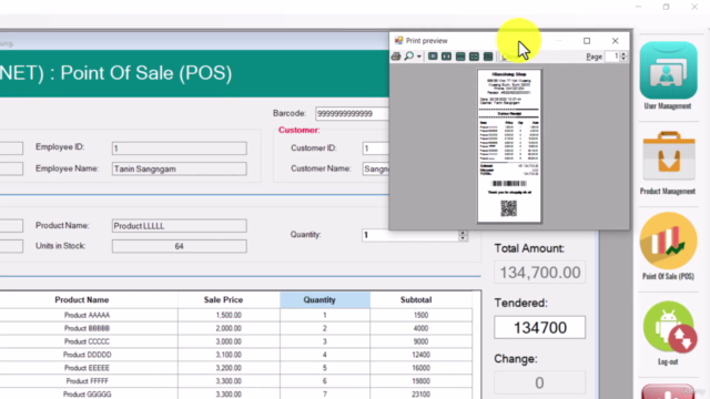 สร้างโปรแกรมขายหน้าร้านด้วย C# กับ SQL Server (Episode 2) – Screenshot 4