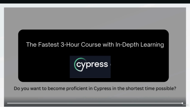 Cypress : The Fastest 3-Hour Course with In-Depth Learning – Screenshot 1