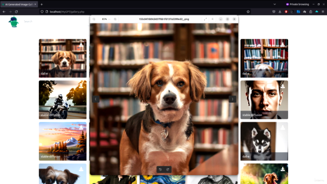Create Text To Image WebApp Using AI - PHP MySQL JavaScript – Screenshot 3