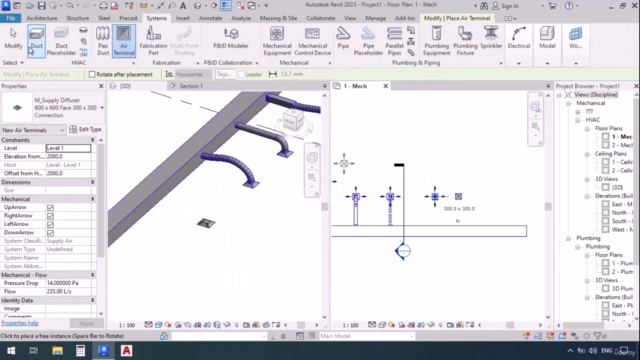 Revit MEP- HVAC- Duct Design, Revit 3D Modeling - Screenshot_03