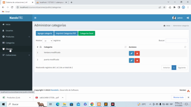 Sistema de cotizaciones web en Codeigniter 4 – Screenshot 3