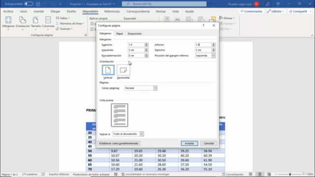 Certificate en el examen Word Associate MO100 – Screenshot 4