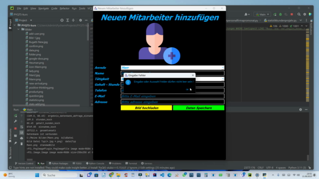 Python PyQt5 mit Qt Creator und Mysql Datenbank - 2. Kurs – Screenshot 3