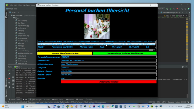 Python PyQt5 mit Qt Creator und Mysql Datenbank - 2. Kurs – Screenshot 4