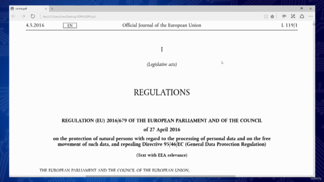 General Data Protection Regulation (GDPR) – Screenshot 1