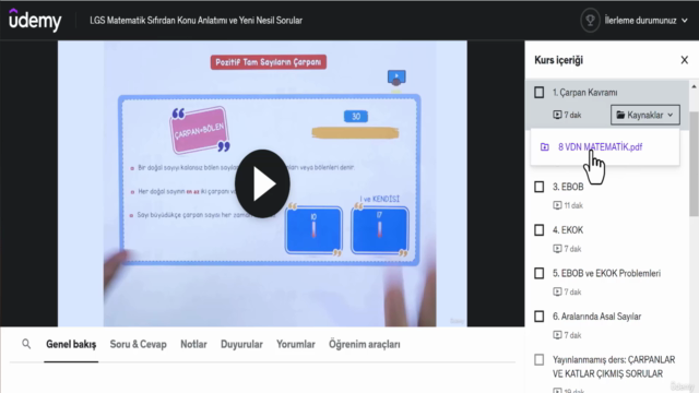 LGS Matematik Sıfırdan Konu Anlatımı ve Yeni Nesil Sorular – Screenshot 1
