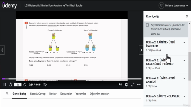 LGS Matematik Sıfırdan Konu Anlatımı ve Yeni Nesil Sorular – Screenshot 4