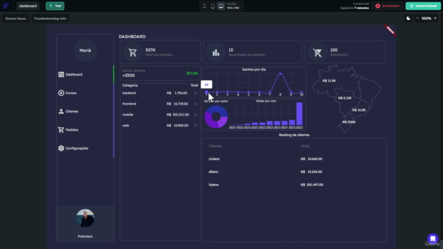 Crie DASHBOARD profissionais c/ FlutterFlow e Supabase 2023 – Screenshot 3