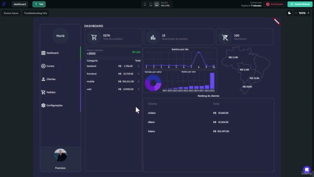 Crie DASHBOARD profissionais c/ FlutterFlow e Supabase 2023 – Screenshot 4