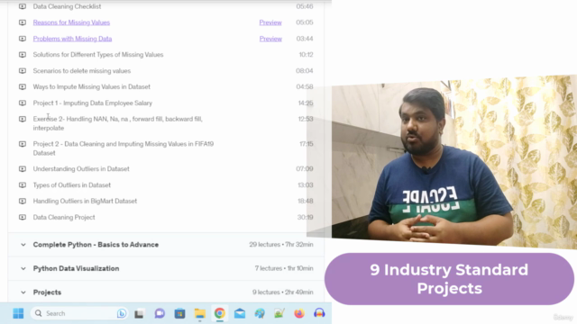 Data Analytics using Python [2024] with 9 Projects in HINDI – Screenshot 2
