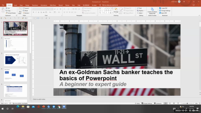 Goldman Sachs Banker teaches basics of PowerPoint – Screenshot 1