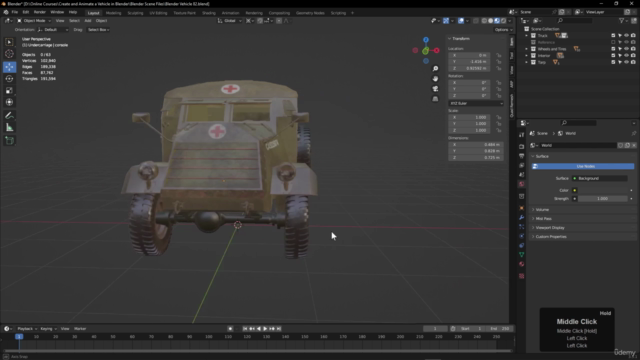 Create and Animate a Vehicle in Blender & Substance Painter – Screenshot 3