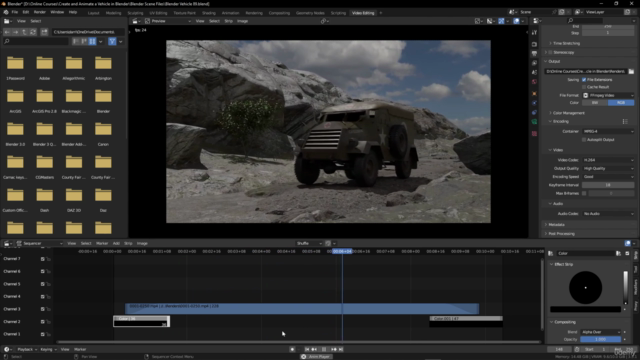 Create and Animate a Vehicle in Blender & Substance Painter – Screenshot 4