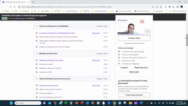 Estadística Descriptiva en Power BI para los negocios – Screenshot 2