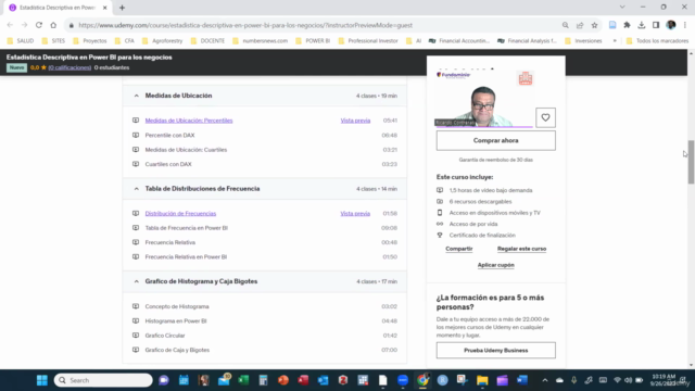 Estadística Descriptiva en Power BI para los negocios – Screenshot 3