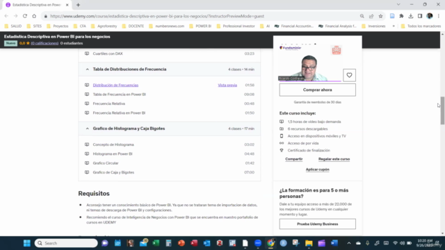 Estadística Descriptiva en Power BI para los negocios – Screenshot 4
