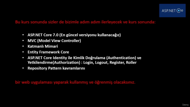 ASP NET Core MVC 7.0 ile Sıfırdan Modern Web Geliştirme – Screenshot 1