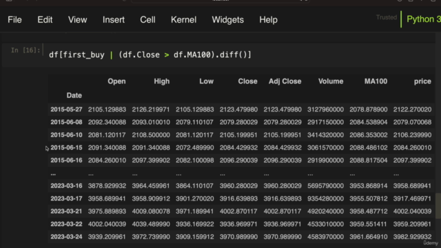 Python for Finance and Data Science – Screenshot 3